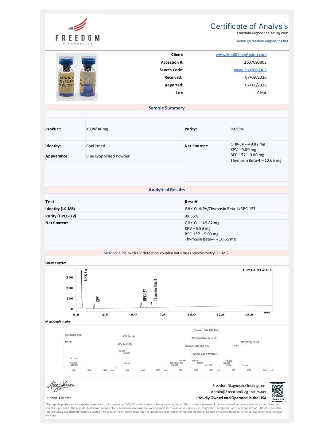 KLOW 80 mg (BPC-157 / TB-500 / GHK-Cu / KPV 10 / 10 / 50 / 10mg) - Image 2